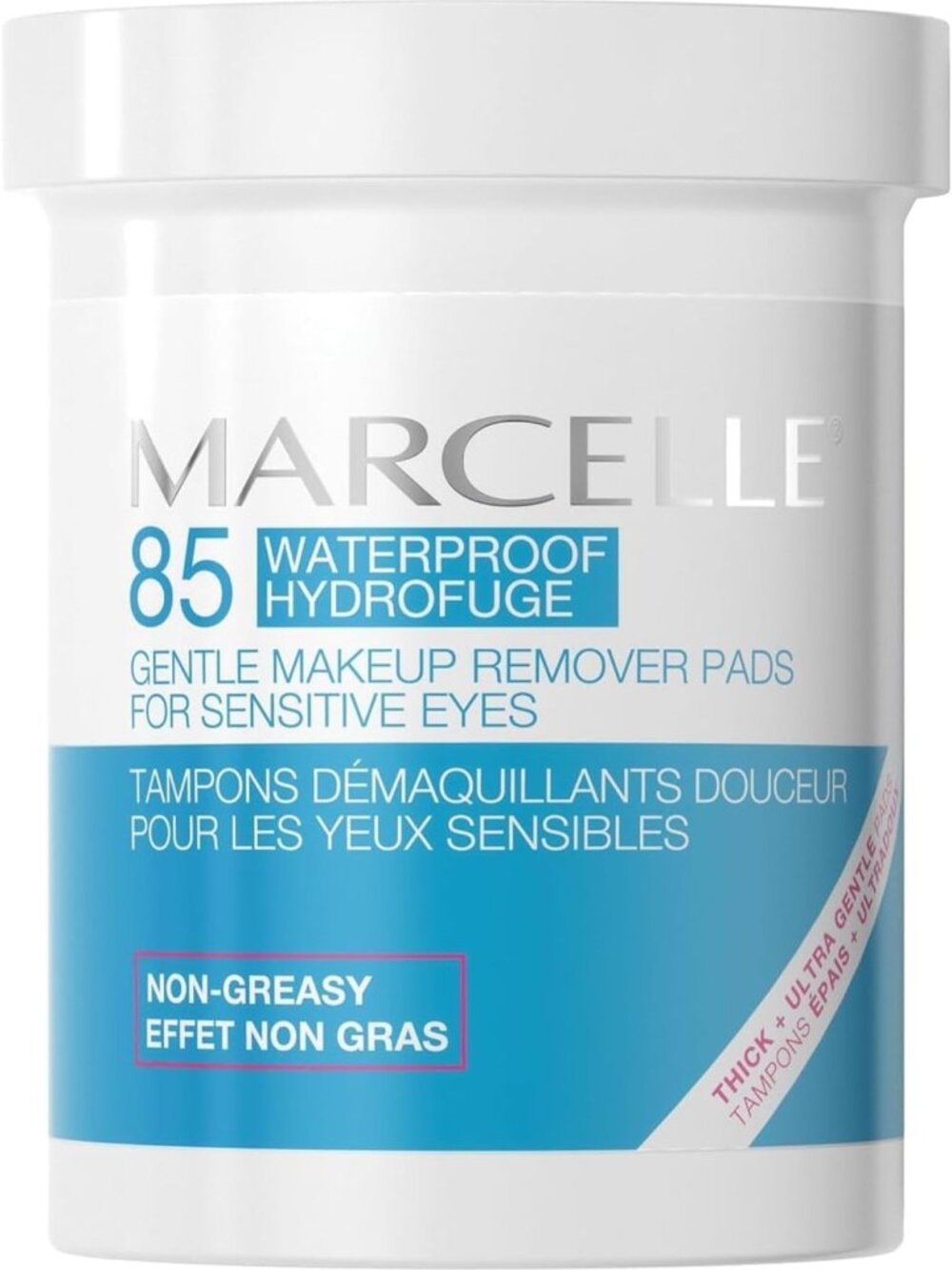 Gentle Eye Makeup Remover Pads for Sensitive Skin - 85 Soothing Pads